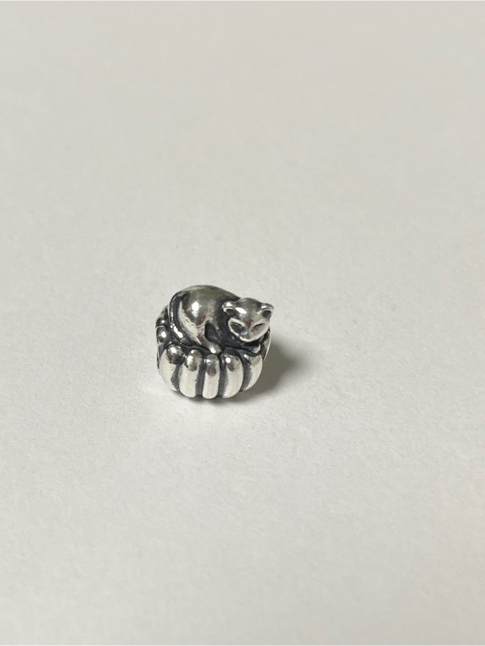 Pandora Silver Cat on Cushion Charm - Silver